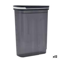 Voedselopslagcontainer Quid City Grijs 2,7 L Met deksel Dispenser (12 Stuks)
