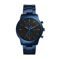 Horlogeband Fossil FS5345 Staal Blauw 22mm