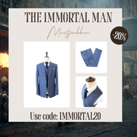 Maatpak Voor Heren | 3-delig Pak | Lichtblauw | Kamgaren Wol | Lichtgewicht & Ademend | Peaky Blinders