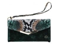 Mobilize Mobilize 2in1 Gelly Velvet Clutch for Apple iPhone 12/12 Pro Green Snake