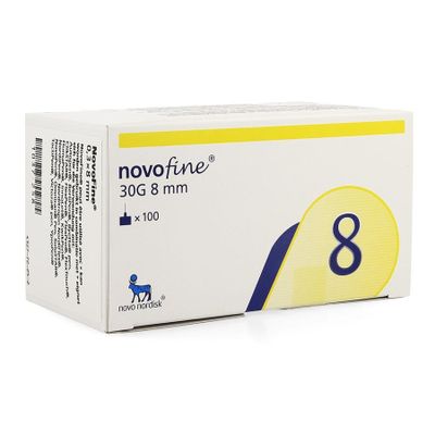 Novofine Ster Naald 8mm/30g 100 St