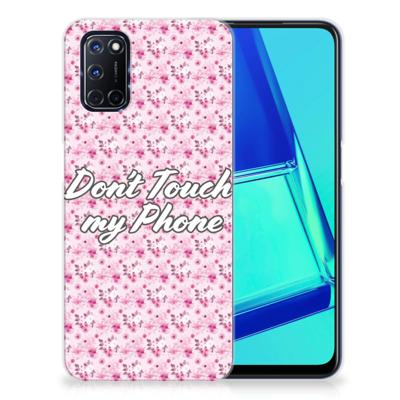OPPO A52 | A72 Silicone-hoesje Flowers Pink DTMP OPPO A52 | A72 Silicone-hoesje Flowers Pink DTMP