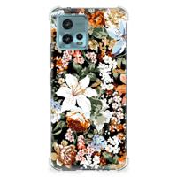 Case voor otorola Moto G72 Dark Flowers