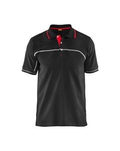 Blaklader poloshirt pique 3389- 1050 zwart/rood mt XL