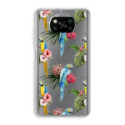 Kleurrijke papegaaien: Xiaomi Poco X3 NFC Transparant Hoesje