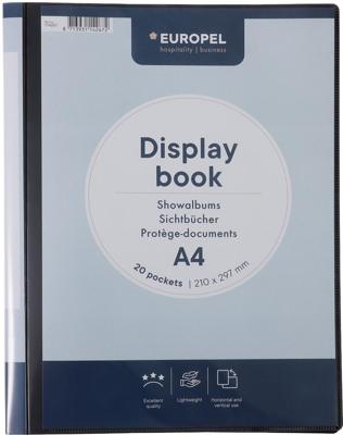Europel showalbum Opus Frontview, ft A4, PP, 20 tassen, antraciet