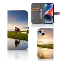 iPhone 15 Plus | Telefoonhoesje | Met pasjeshouder | Koe