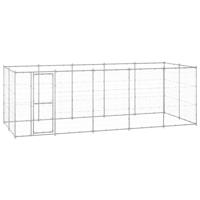 Hondenkennel 12,1 m² gegalvaniseerd staal