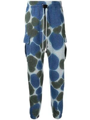 Buscemi pantalon de jogging en coton à imprimé tie-dye - Bleu