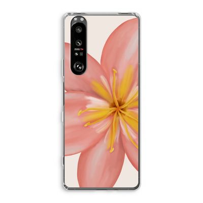 Pink Ellila Flower: Sony Xperia 1 III Transparant Hoesje