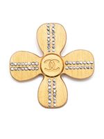 CHANEL Pre-Owned broche à logo CC (2001) - Or