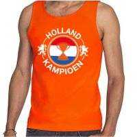 Tanktop Holland kampioen met beker Holland / Nederland supporter EK/ WK oranje voor heren - thumbnail