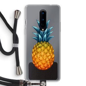 Grote ananas: OnePlus 8 Transparant Hoesje met koord