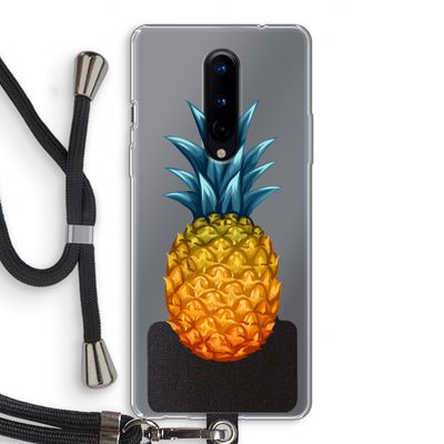 Grote ananas: OnePlus 8 Transparant Hoesje met koord