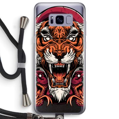 Tiger and Rattlesnakes: Samsung Galaxy S8 Plus Transparant Hoesje met koord
