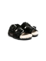 DSQUARED2 KIDS sandales en fourrure artificielle - Noir