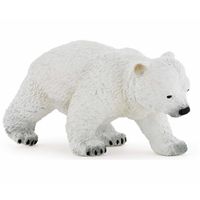 Plastic speelgoed figuur lopend ijsbeer welpje 8 cm