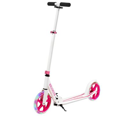 Sportstep met Aluminium Platform Verstelbaar Handvat Duurzame Opvouwbare Step met Verlichte Wielen voor Kinderen Vanaf 10 Jaar