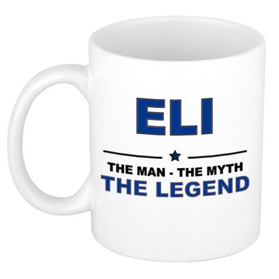 Eli cadeau mok - man myth legend - naam koffiemok - 300 ml - collega - vaderdag