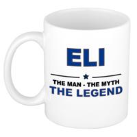 Eli cadeau mok - man myth legend - naam koffiemok - 300 ml - collega - vaderdag