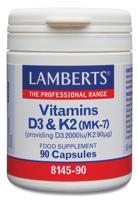 Lamberts Vitamine D3 2000IE en K2 90mcg