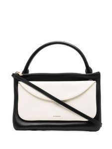 Jil Sander sac à main colour block en cuir - Noir