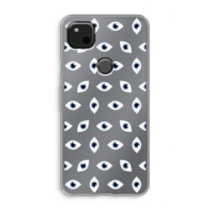 Eyes pattern: Google Pixel 4a Transparant Hoesje