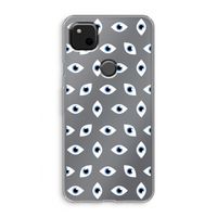 Eyes pattern: Google Pixel 4a Transparant Hoesje