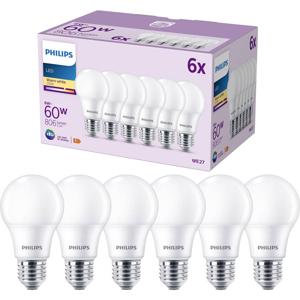 Philips Lighting 9290023062 LED-lamp Energielabel F (A - G) E27 Peer 8 W = 60 W Warmwit (Ø x l) 60 mm x 108 mm 6 stuk(s)