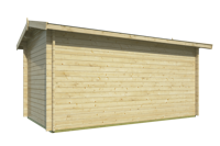 Blokhut - Tuinhuis Shannon | 40 mm | grijs geïmpregneerd