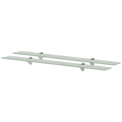 Schappen zwevend 2 st 90x20 cm 8 mm glas