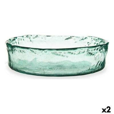 Middenstuk Gift Decor A03730 A03730 Transparant Kristal Gerecycled glas 30 x 8 x 30 cm (2 Stuks)