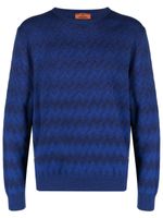 Missoni pull en cachemire à motif zigzag - Bleu