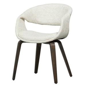 WOOOD Yossi Eetkamerstoelen Houten Bruine Poot - Naturel - Set van 2