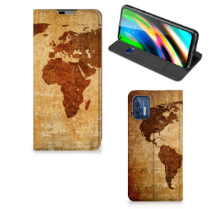 Motorola Moto G9 Plus Book Cover Wereldkaart