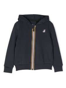 K Way Kids hoodie zippé à patch logo - Bleu