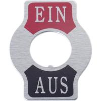 TRU COMPONENTS TC-Indicator Plate ON/OFF Inscriptie etiket Opdrukmotief EIN/AUS 1 stuk(s)