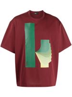 Kolor t-shirt en coton à logo imprimé - Rouge