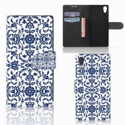 Sony Xperia XA1 Hoesje Flower Blue