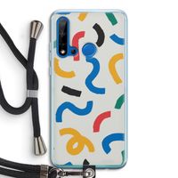 Illustratieve pop 2: Huawei P20 Lite (2019) Transparant Hoesje met koord