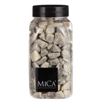 Mica Decorations decoratie stenen - 650ml - lichtgrijs mix - hobby steentjes