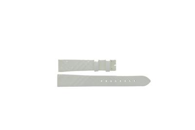 Horlogeband Burberry BU1797 Leder Wit 16mm