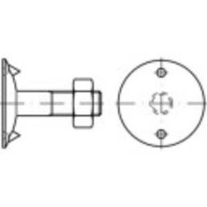 TOOLCRAFT 147114 Riembouten M12 50 mm Buitenzeskant DIN 15237 Staal 100 stuk(s)