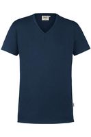 HAKRO Regular Fit T-Shirt V-hals nachtblauw, Effen