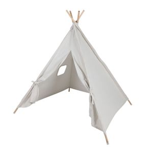 Tipi speeltent voor kinderen - 120 x 120 x 150 cm - creme wit - wigwam   -