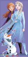 Frozen strandlaken Olaf 70 x 140 cm paars