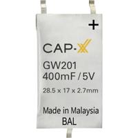 CAP-XX GW201F Super-Cap condensator 400 mF 5 V 1 stuk(s) Box