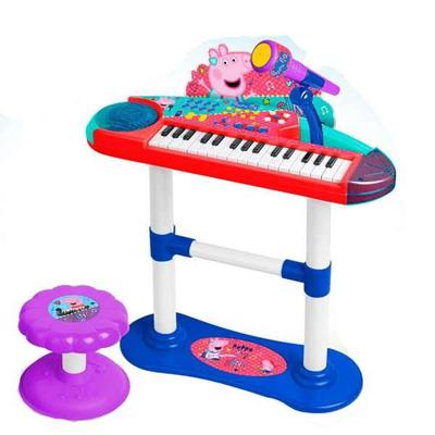 Speelgoedpiano Peppa Pig Microfoon Kruk