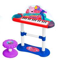 Speelgoedpiano Peppa Pig Microfoon Kruk