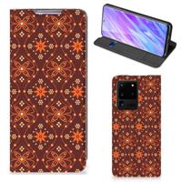 Samsung Galaxy S20 Ultra | Hoesje met Magneet | Batik Brown